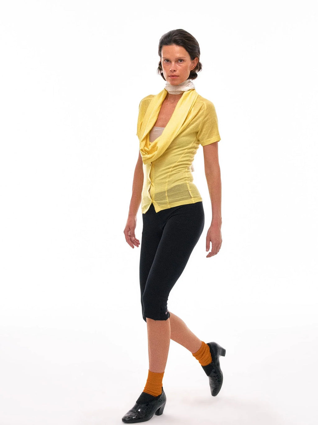 Fine Merino Wool Knit Cardigan With Convertible Collar