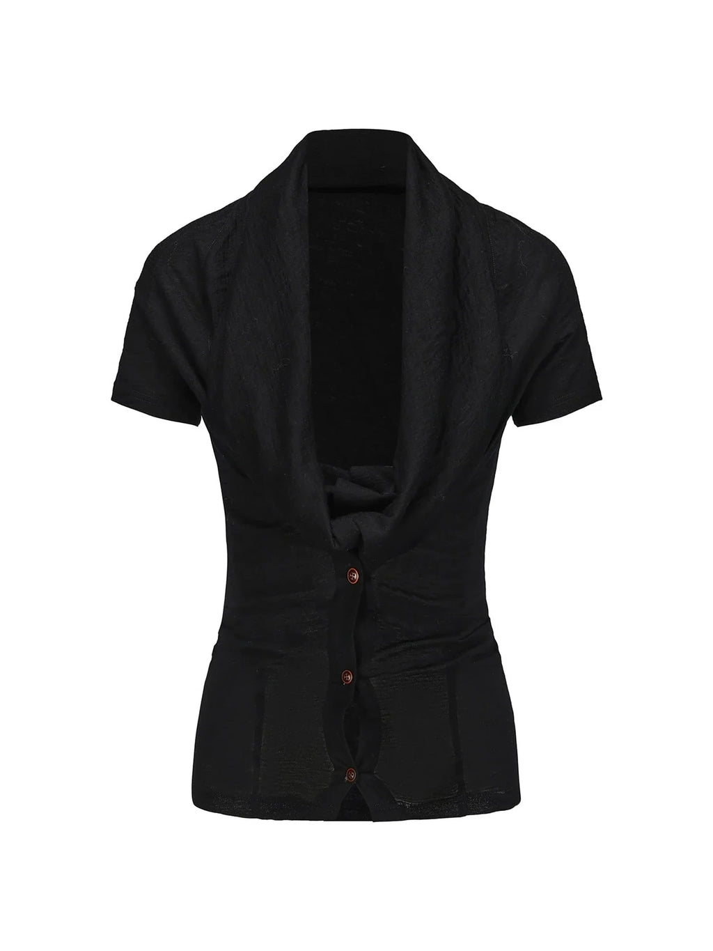 Fine Merino Wool Knit Cardigan With Convertible Collar