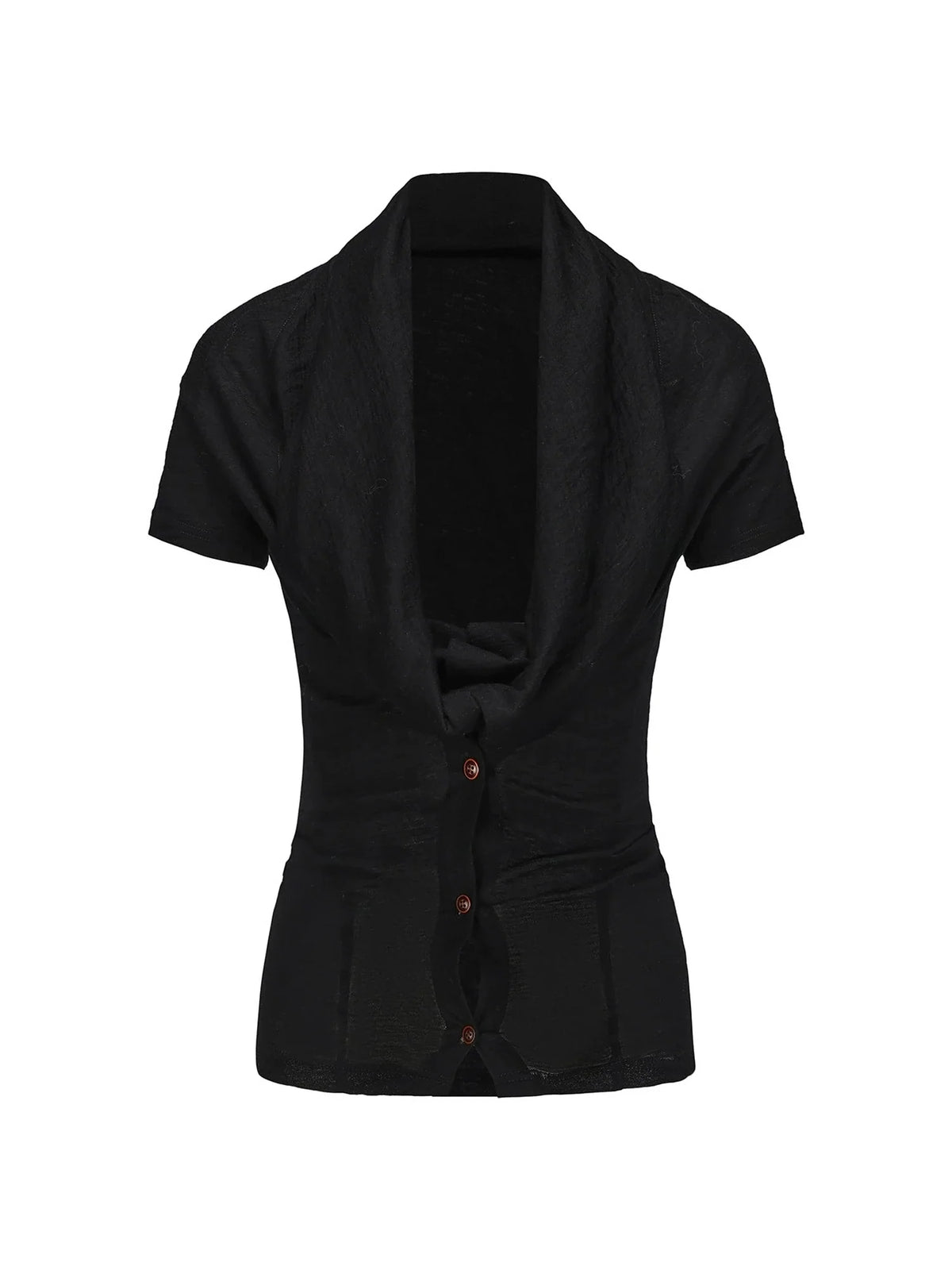 Fine Merino Wool Knit Cardigan With Convertible Collar