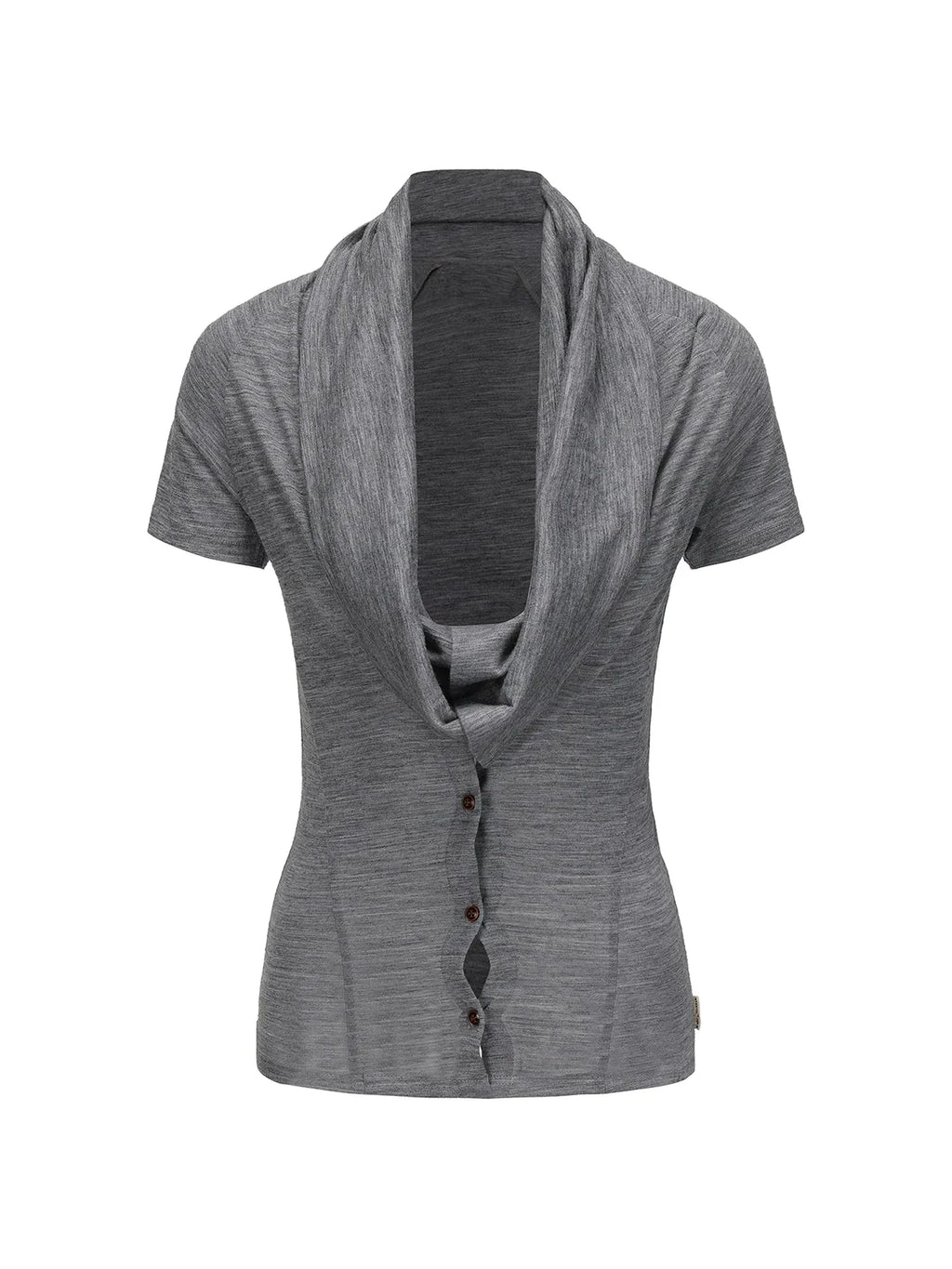 Fine Merino Wool Knit Cardigan With Convertible Collar