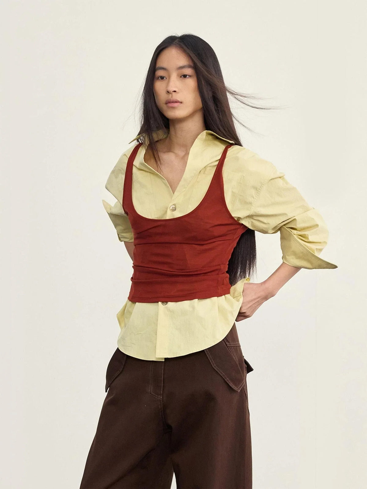 Fine Rib Knit Camisole Top