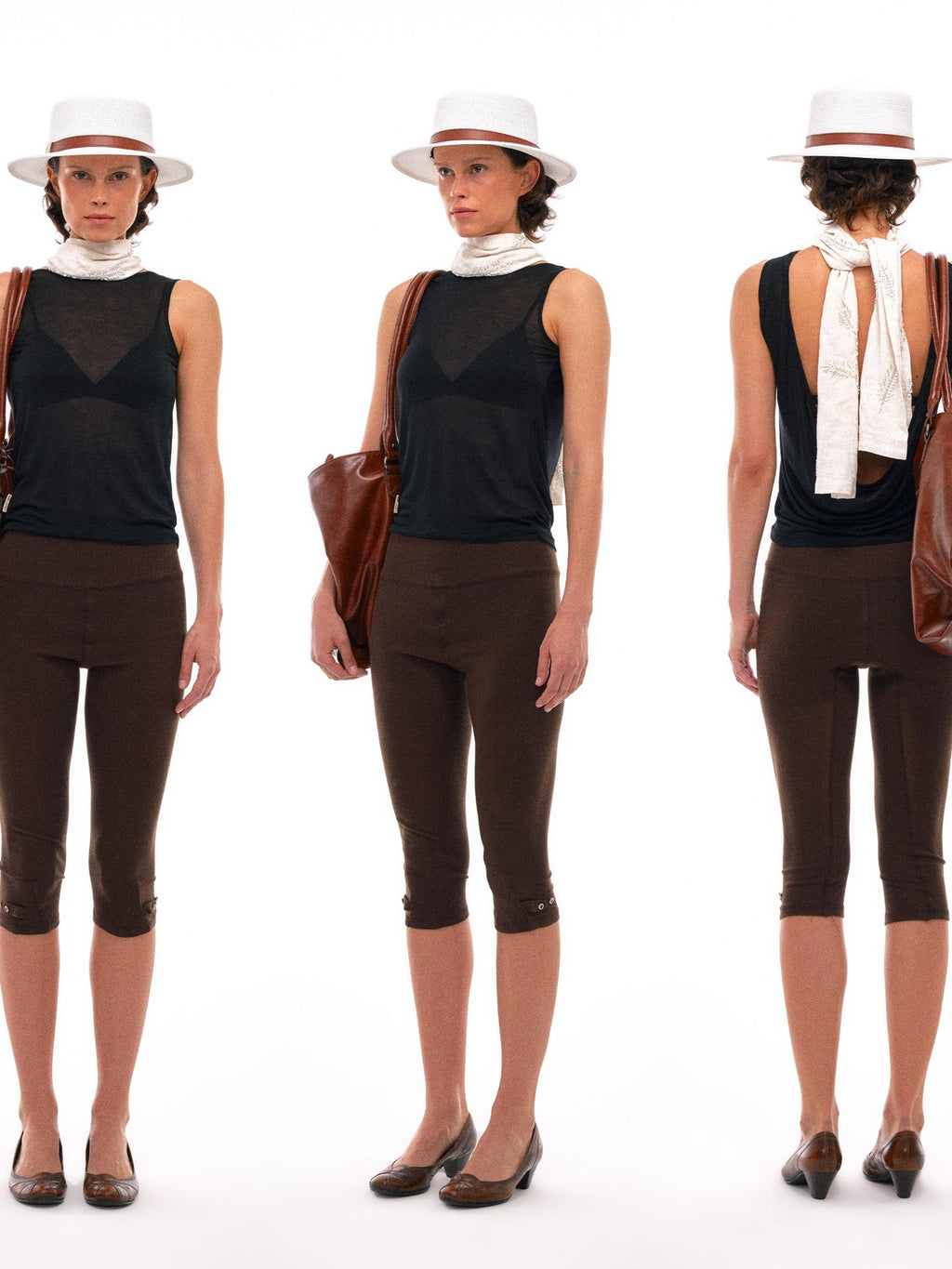 Lyocell Yoga Shorts With Adjustable Hem And Shell Buttons