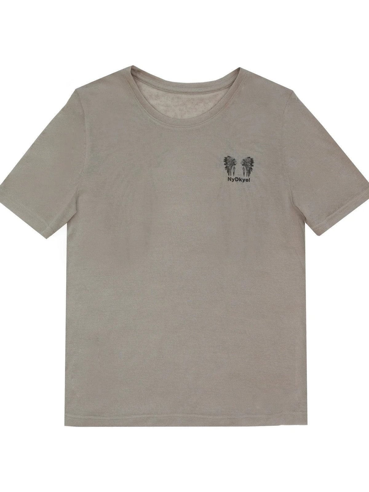 Tribal Feather Print T-shirt In Tencel Blend