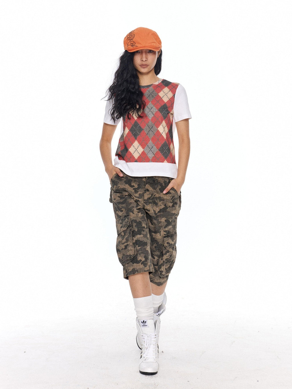 Utility 3d Pocket Military Camo Women's Cinched Hem Bermuda Shorts