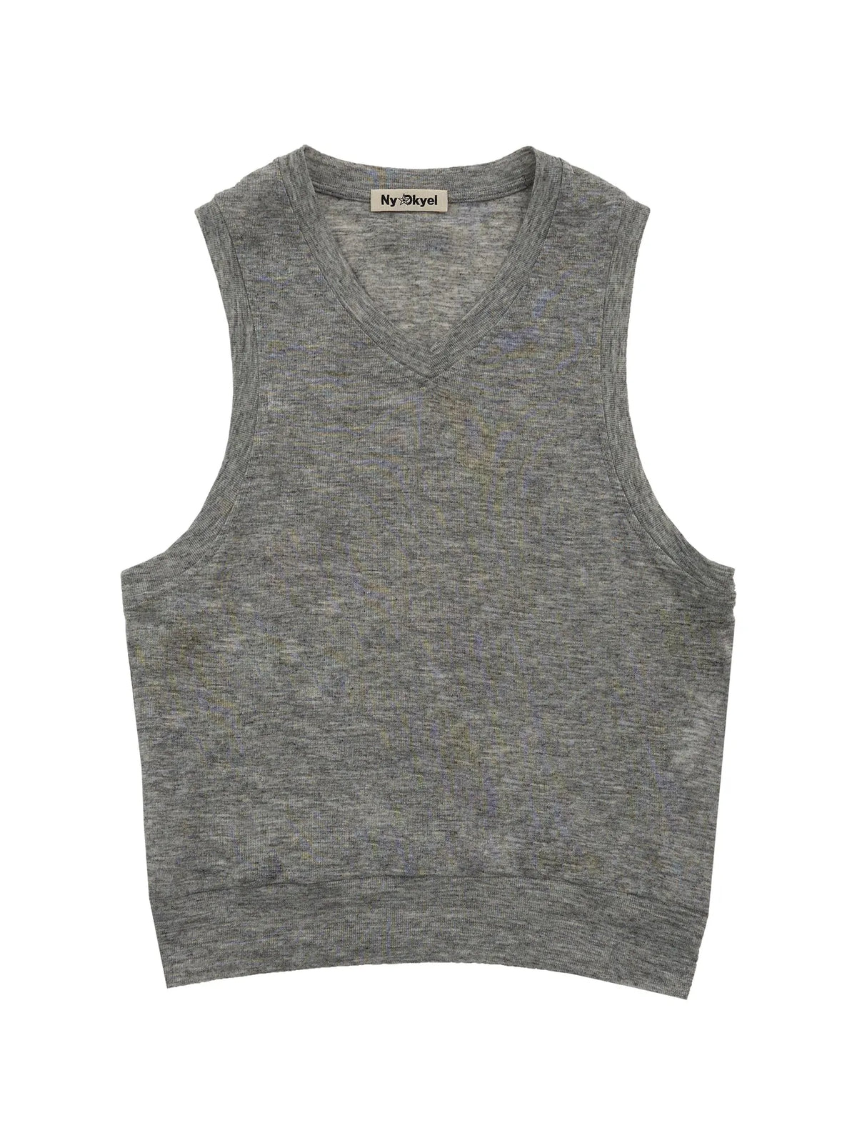 V-Neck Knit Vest For Layering Or Solo Wear