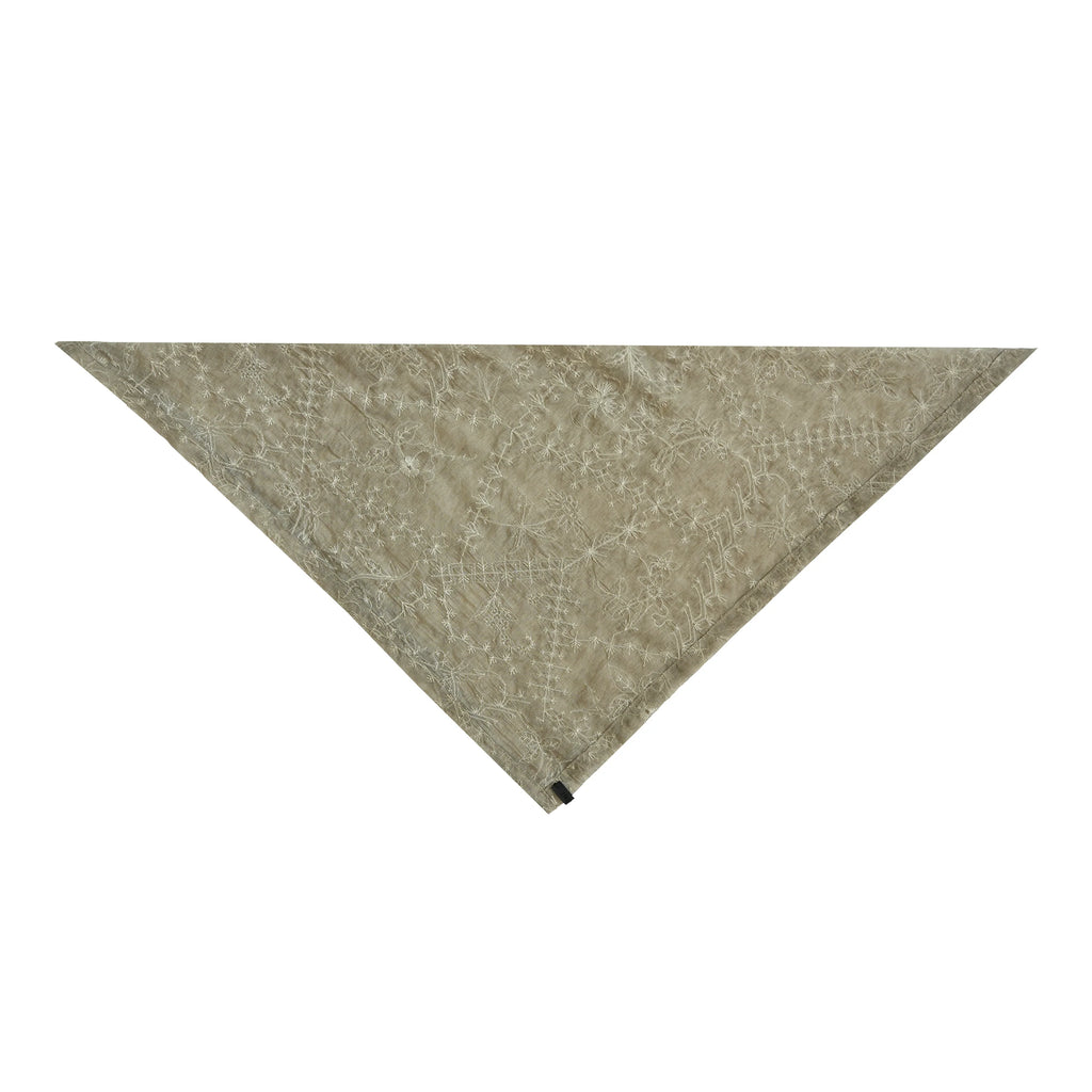 Vintage Embroidery Hand Dyed Square Scarf