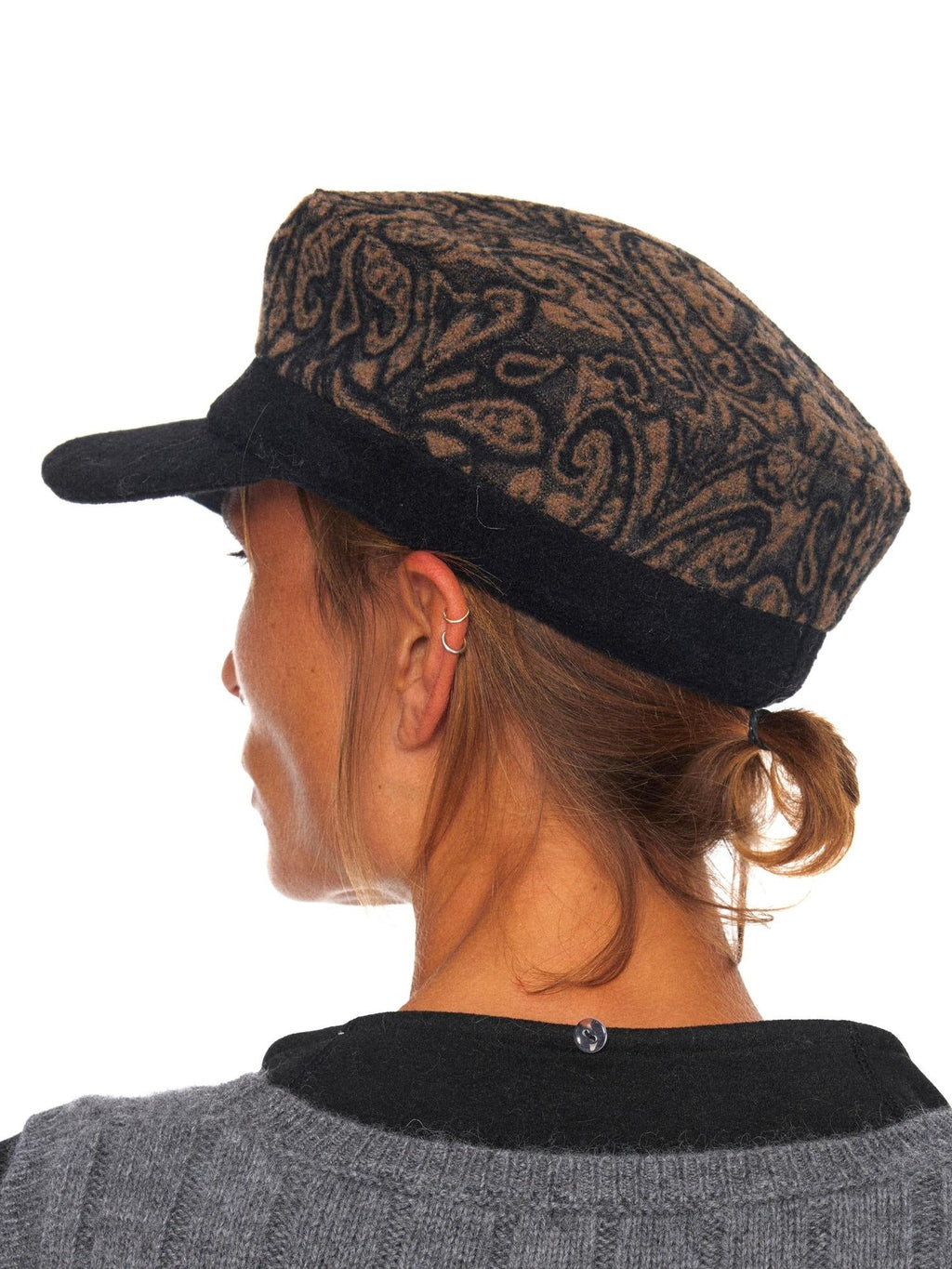 Warm Thick Cotton Vintage Newsboy Flat Top Short Brim Unisex M 56 58Cm Hat