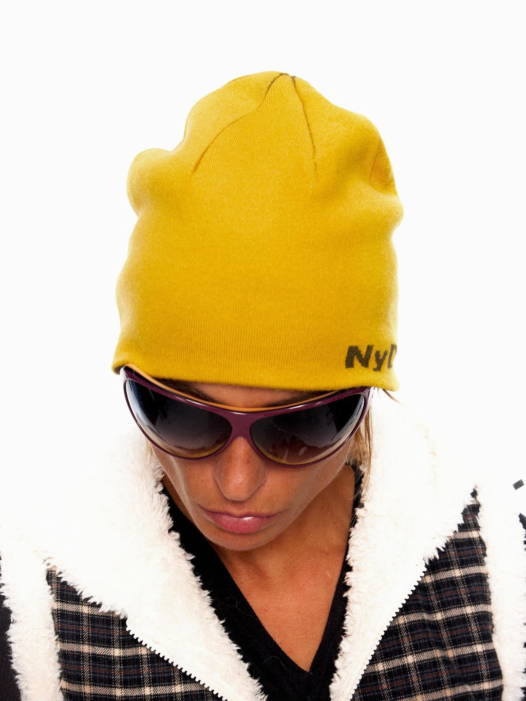 Warm Thick Wool Casual Letter Pattern Knit Unisex Adjustable Foldable Hat