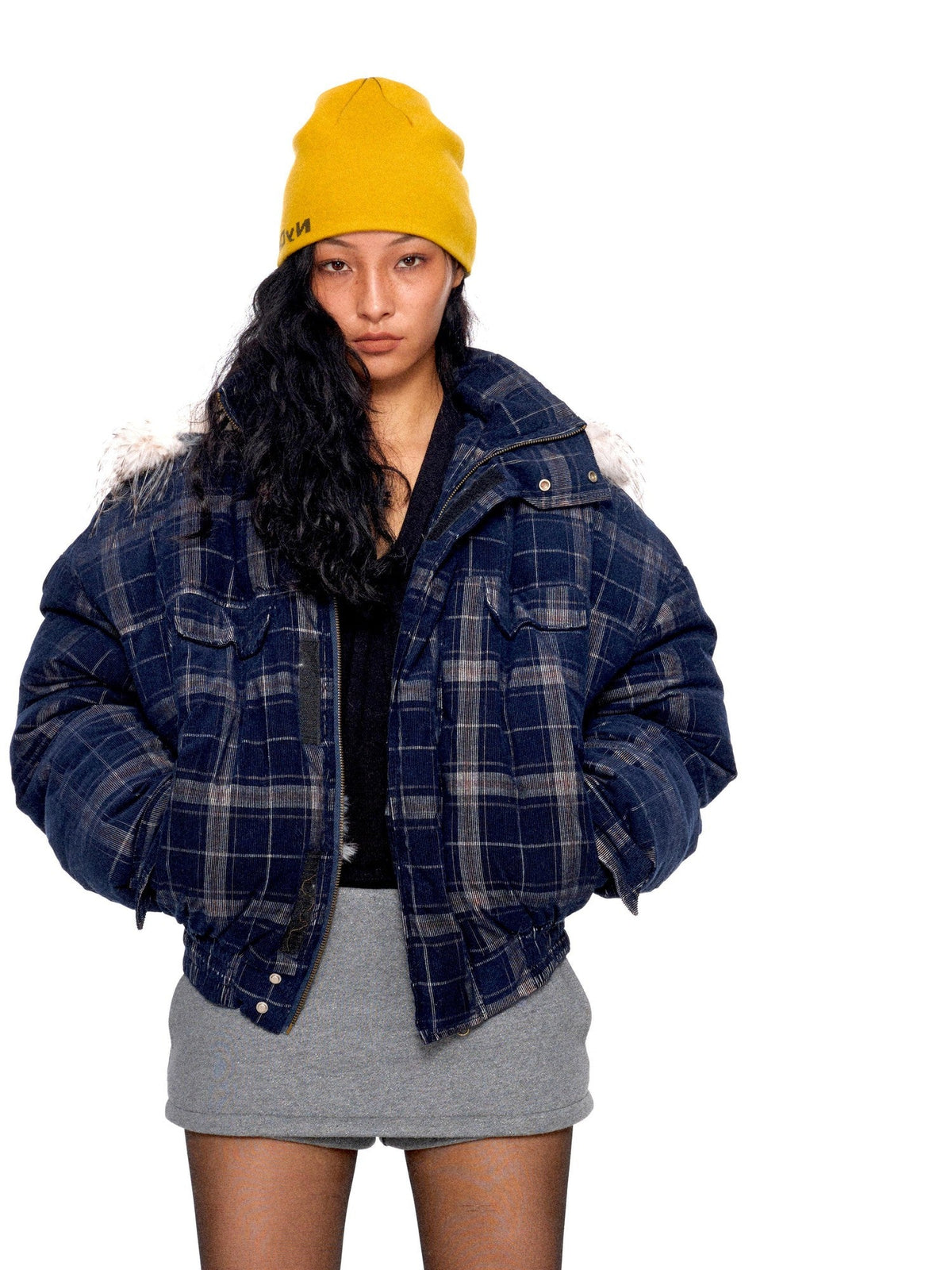Warm Thick Wool Casual Letter Pattern Knit Unisex Adjustable Foldable Hat