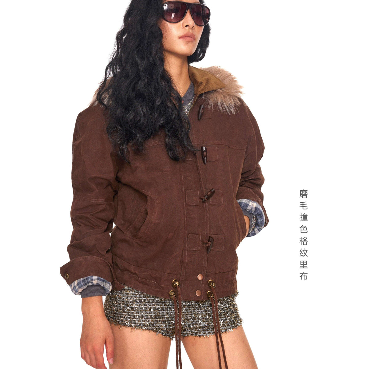 Waterproof Thick Cotton Filled Hooded High Waist British Unisex Puffer Jacket