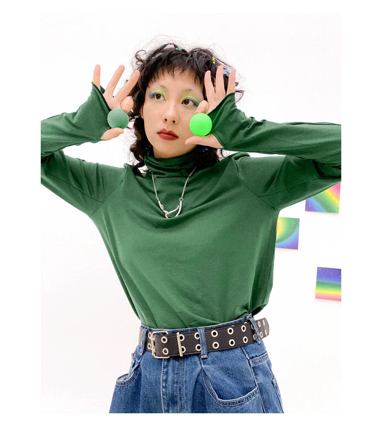 化学少女 | COLOR BOMB KNIT LONG SLEEVE TOP【ID:TN00145】