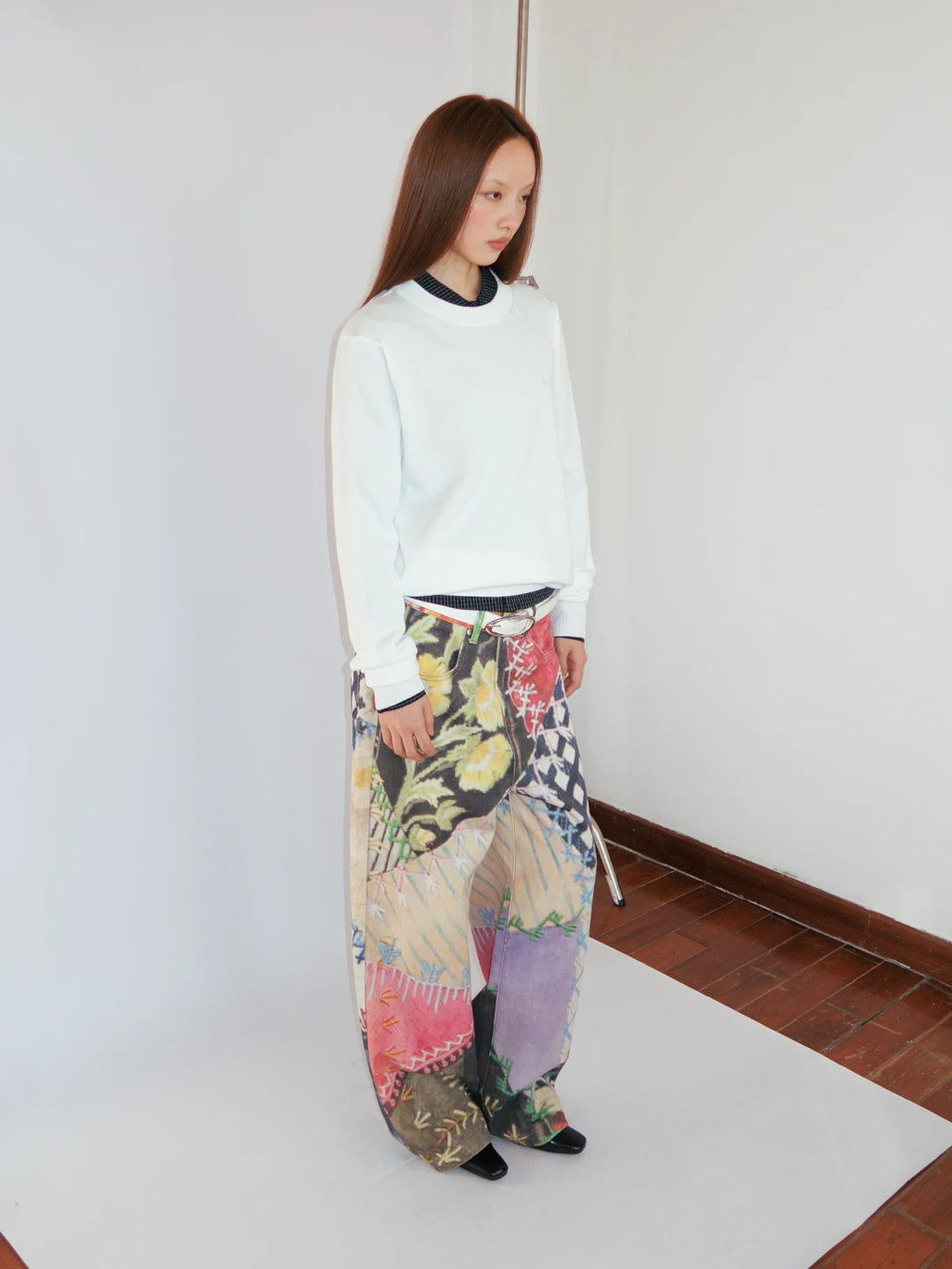 FUNKYFUN | FUNKY COLLAGE PRINT CASUAL PANTS【ID:TN00188】