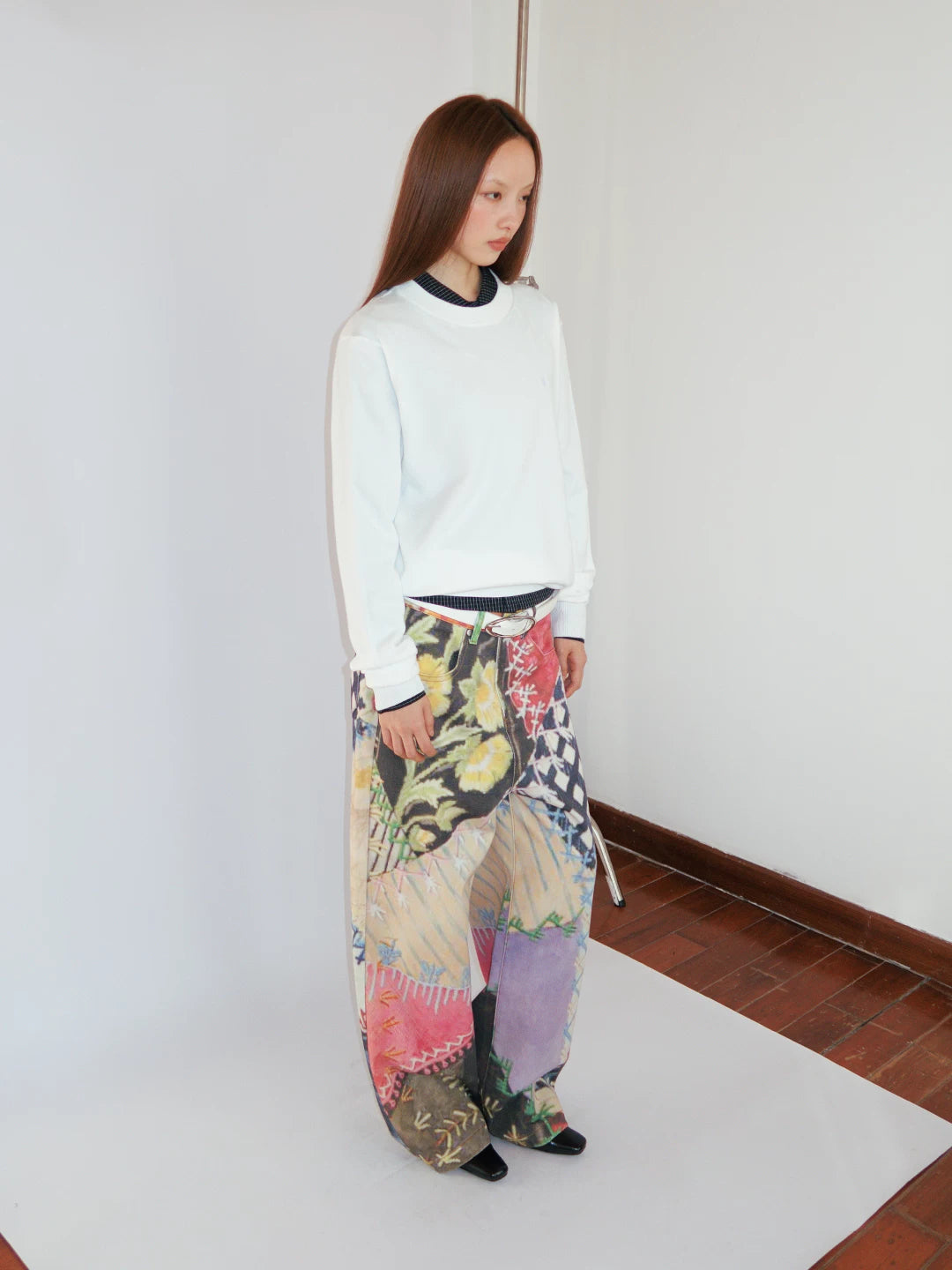 FUNKYFUN | FUNKY COLLAGE PRINT CASUAL PANTS【ID:TN00188】