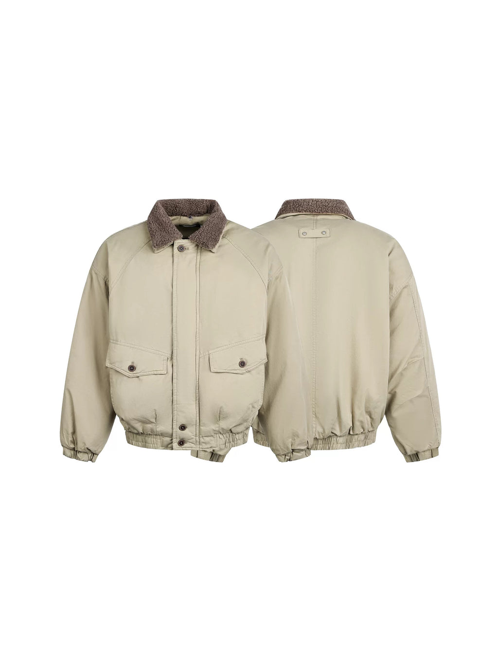 REMOVABLE FUR COLLAR COTTON JACKET