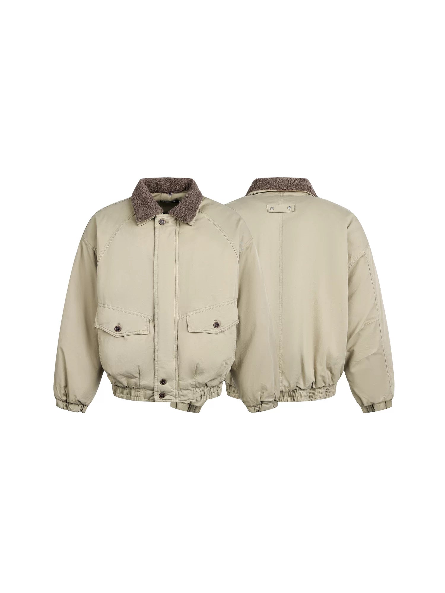 REMOVABLE FUR COLLAR COTTON JACKET
