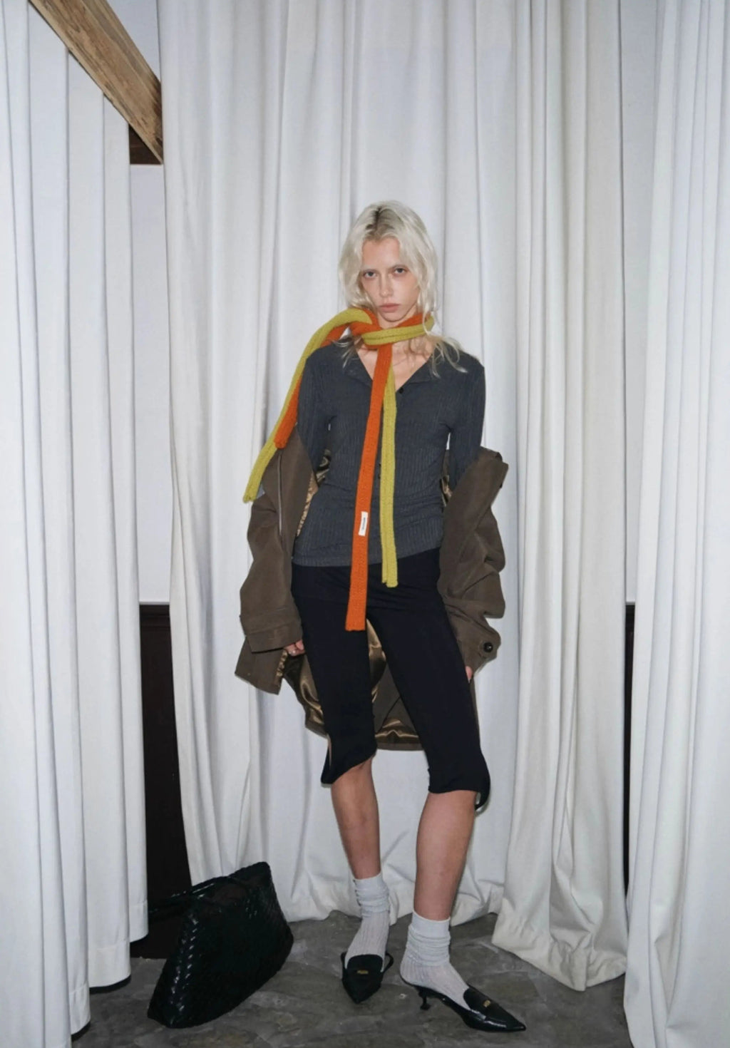 TRIA SELECT | WOOL SOLID COLOR NECK SCARF【ID:TN00137】