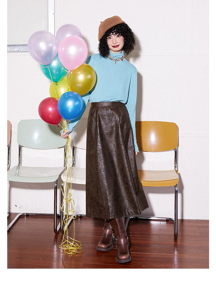 化学少女 | RETRO PRINTED A-LINE SKIRT【ID:TN00143】