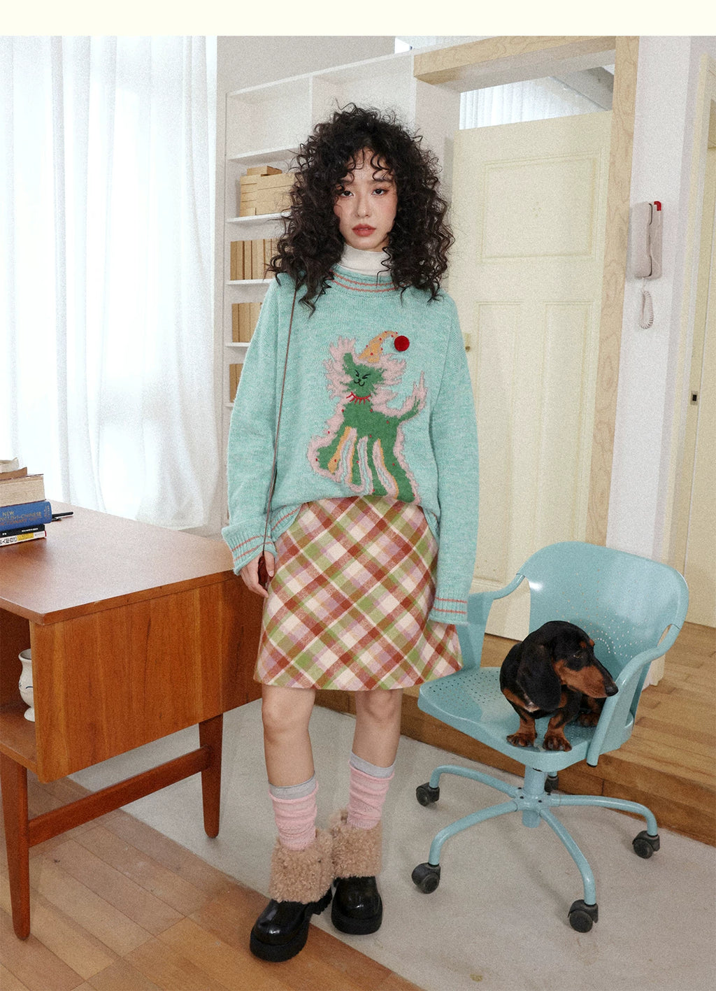 化学少女 | PLAID A-LINE SKIRT【ID:TN00157】