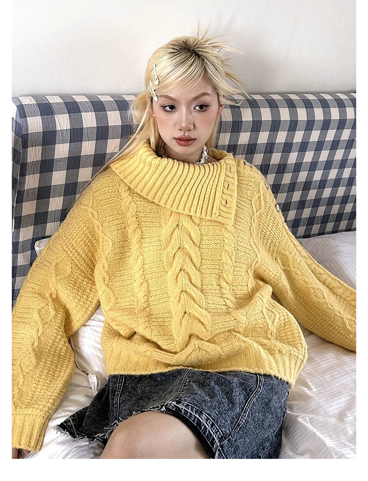 化学少女 | SLOUCHY WOOL MOHAIR SWEATER【ID:TN00147】
