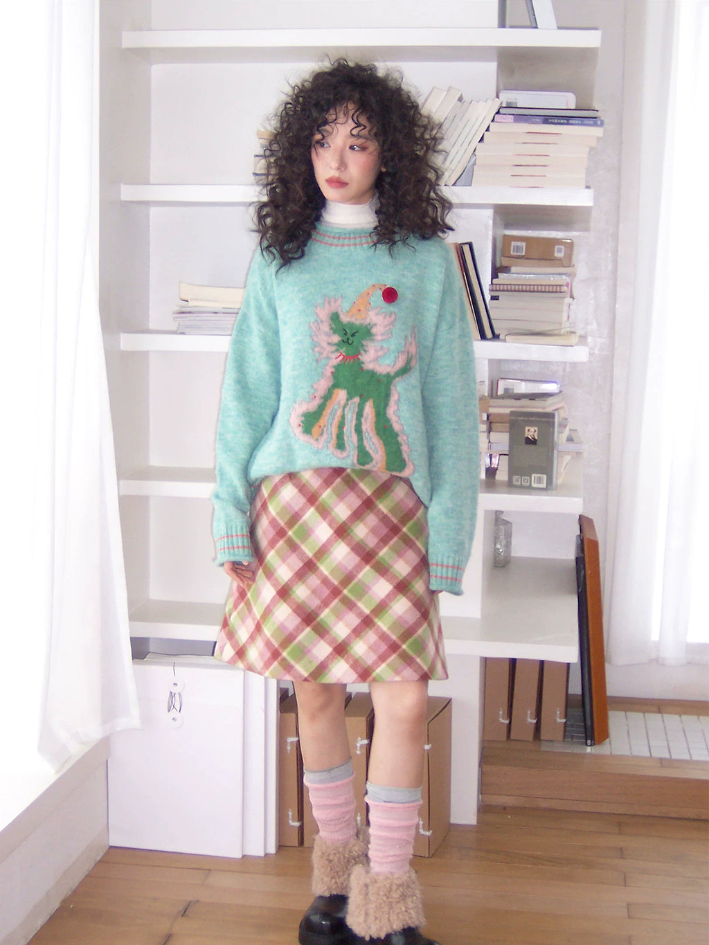 化学少女 | PLAID A-LINE SKIRT【ID:TN00157】