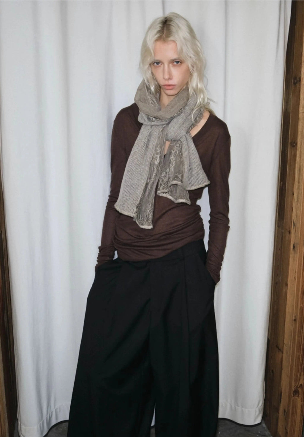 TRIA SELECT | FLORAL LACE SCARF SHAWL【ID:TN00131】