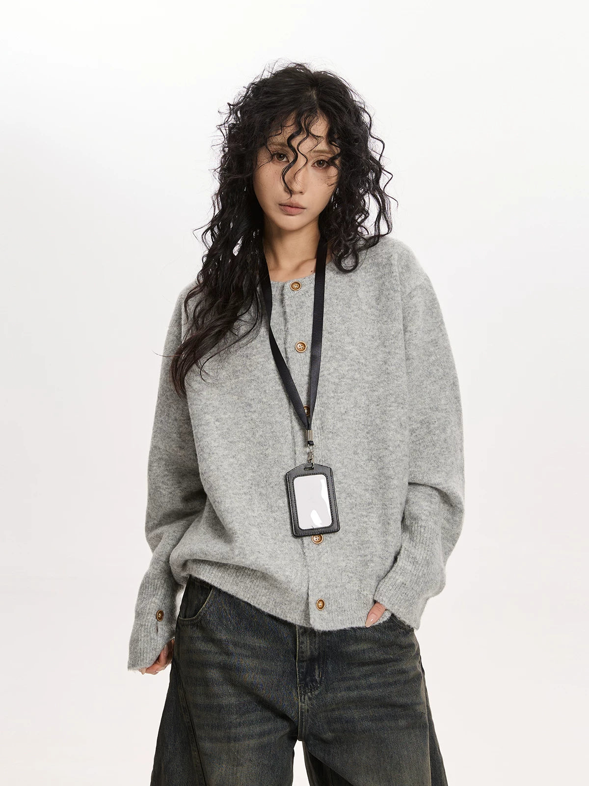 RETRO KNITTED CARDIGAN SWEATER