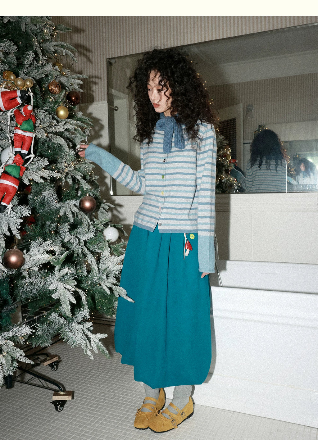化学少女 | STRIPED CARDIGAN WITH SWEATER【ID:TN00154】