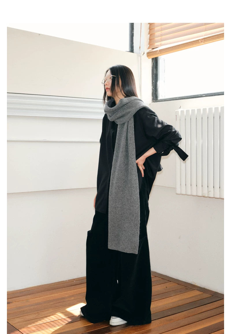 TRIA SELECT | CLASSIC KNITTED WOOL SCARF【ID:TN00129】
