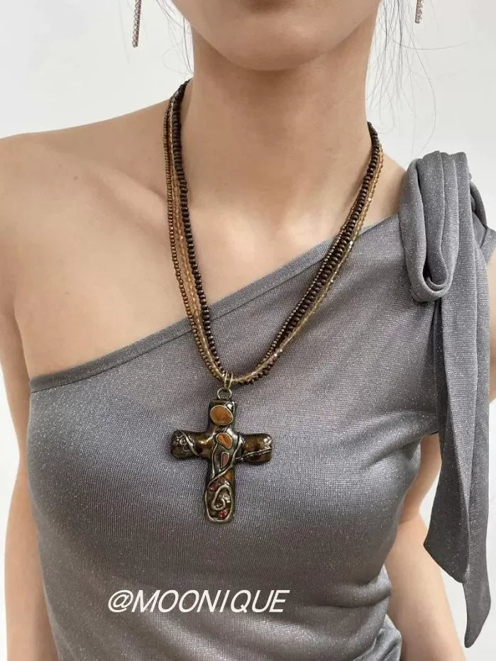 VINTAGE GOTHIC CRYSTAL NECKLACE