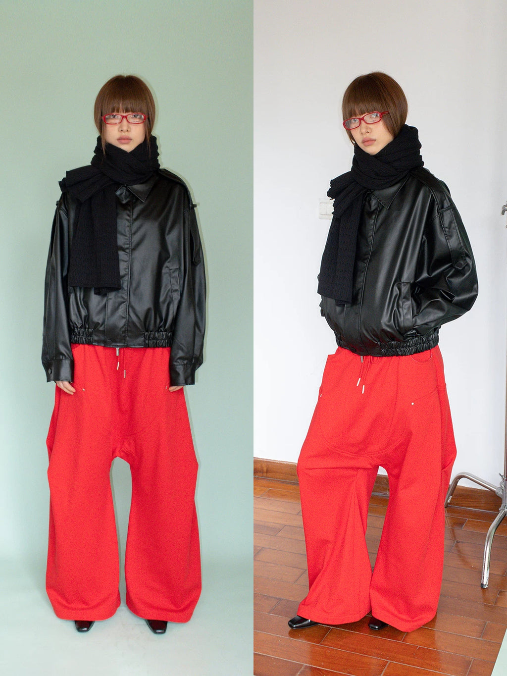 FUNKYFUN | RUBBERIZED MATTE LEATHER JACKET【ID:TN00175】
