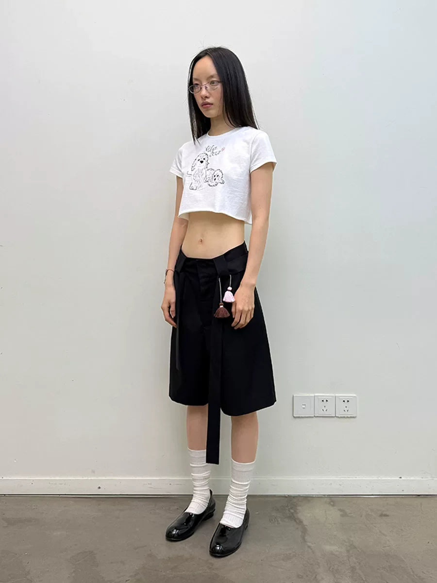 Soft Utility Wool Blend Culottes
