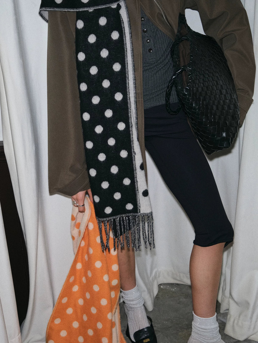 TRIA SELECT | CLASSIC POLKA DOT SCARF【ID:TN00128】