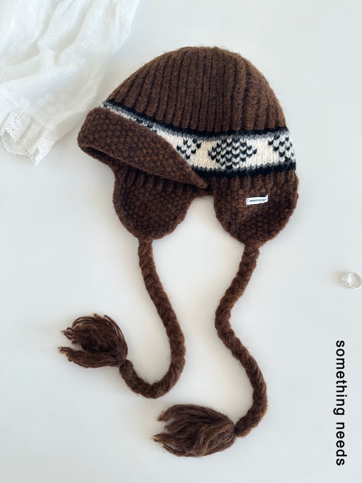 TRIA SELECT | WINTER FAIR ISLE WOOL CAP【ID:TN00073】
