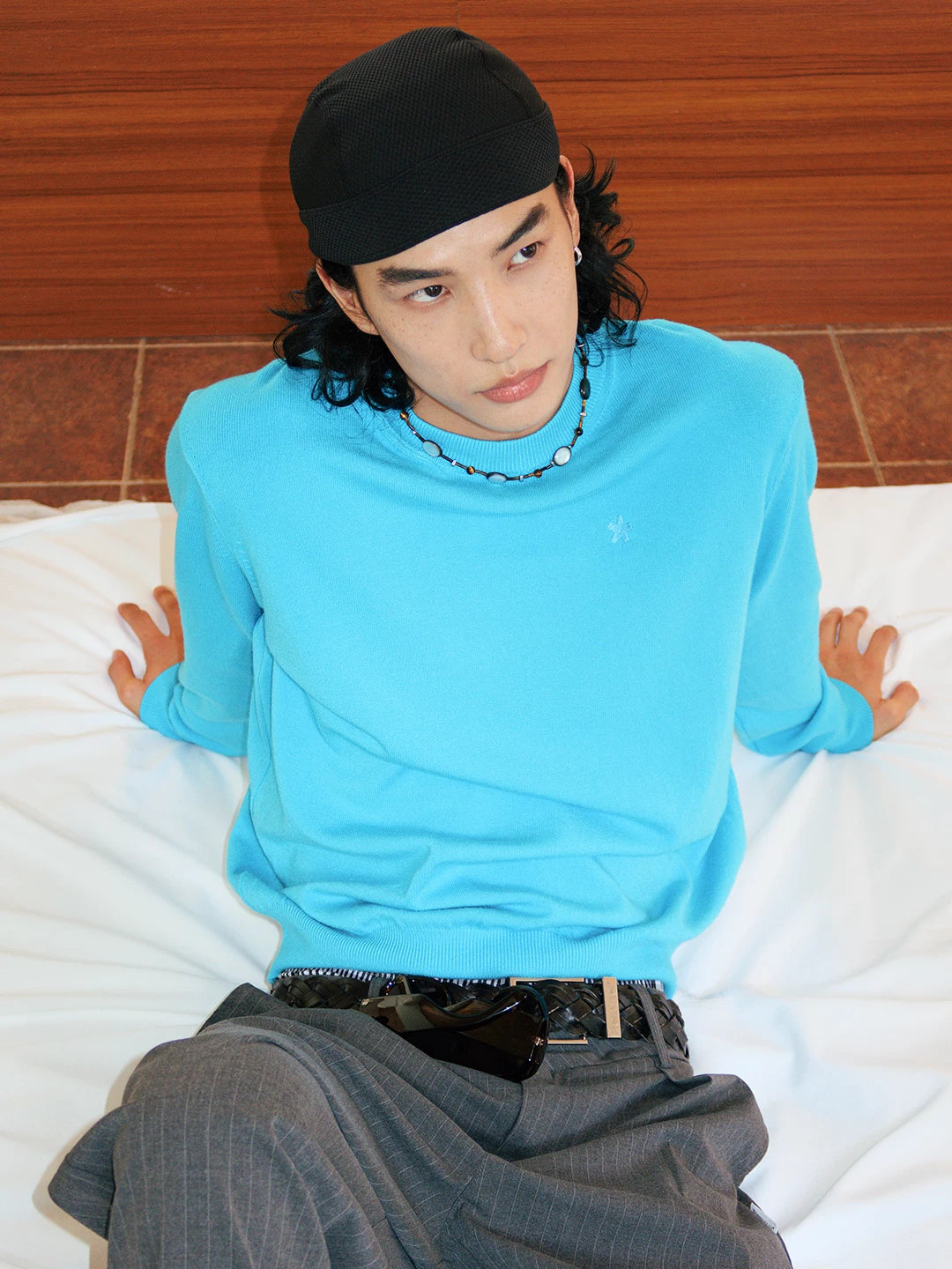 FUNKYFUN | COLORFUL EMBROIDERED KNIT SWEATER【ID:TN00177】