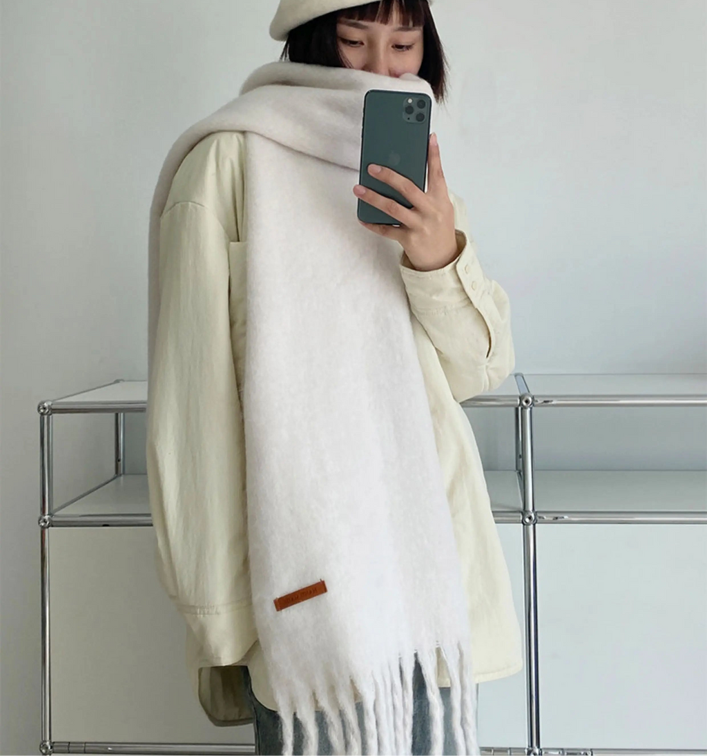 TRIA SELECT | PLUSH MACARON COLOR SCARF【ID:TN00133】