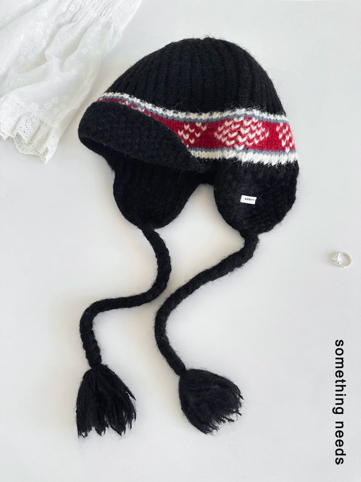 TRIA SELECT | WINTER FAIR ISLE WOOL CAP【ID:TN00073】