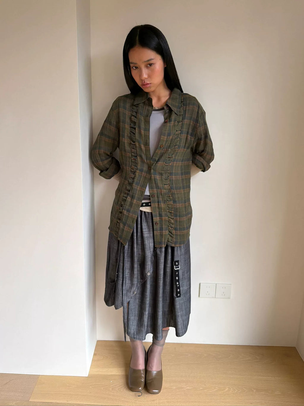 Deconstructed Harness Midi Skirt