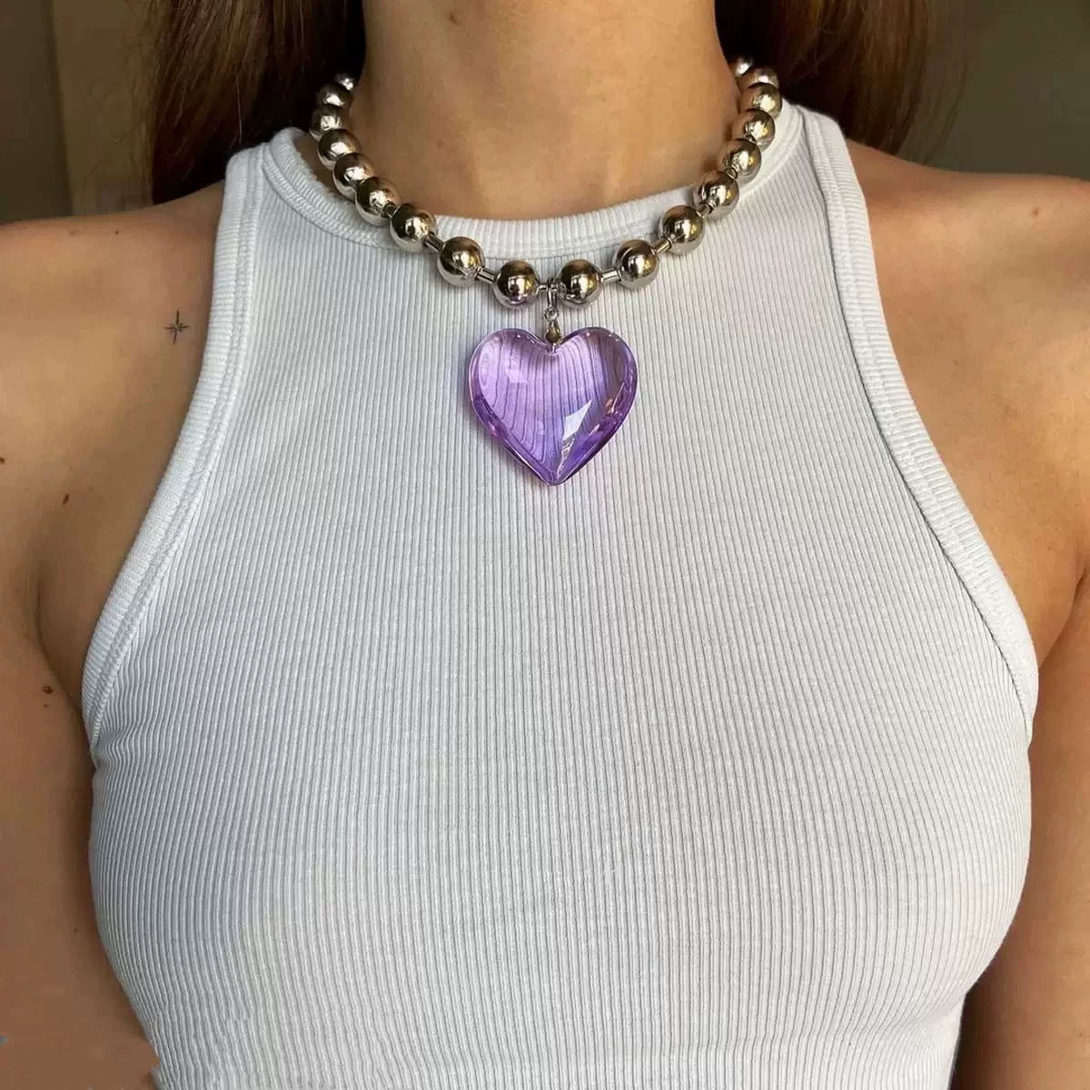 COLORFUL SUMMER HEART NECKLACE