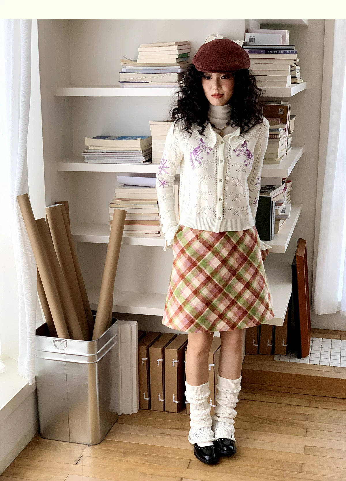 化学少女 | PLAID A-LINE SKIRT【ID:TN00157】