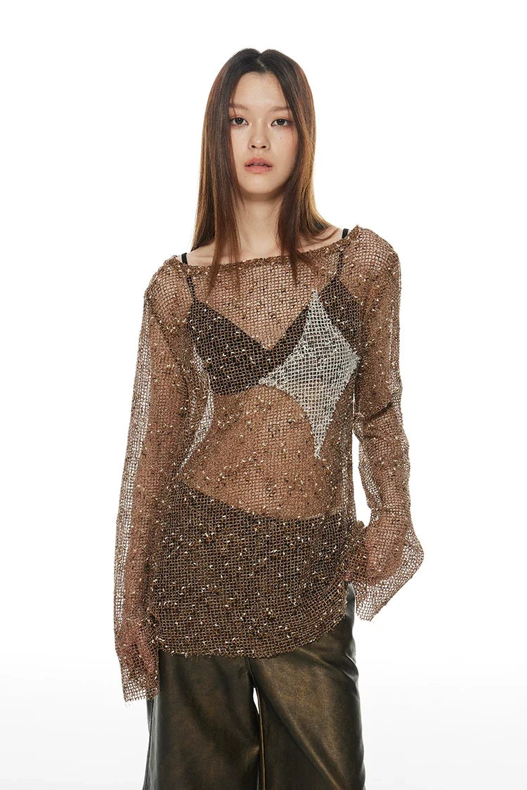 Astral Chain-Mail Mesh Top