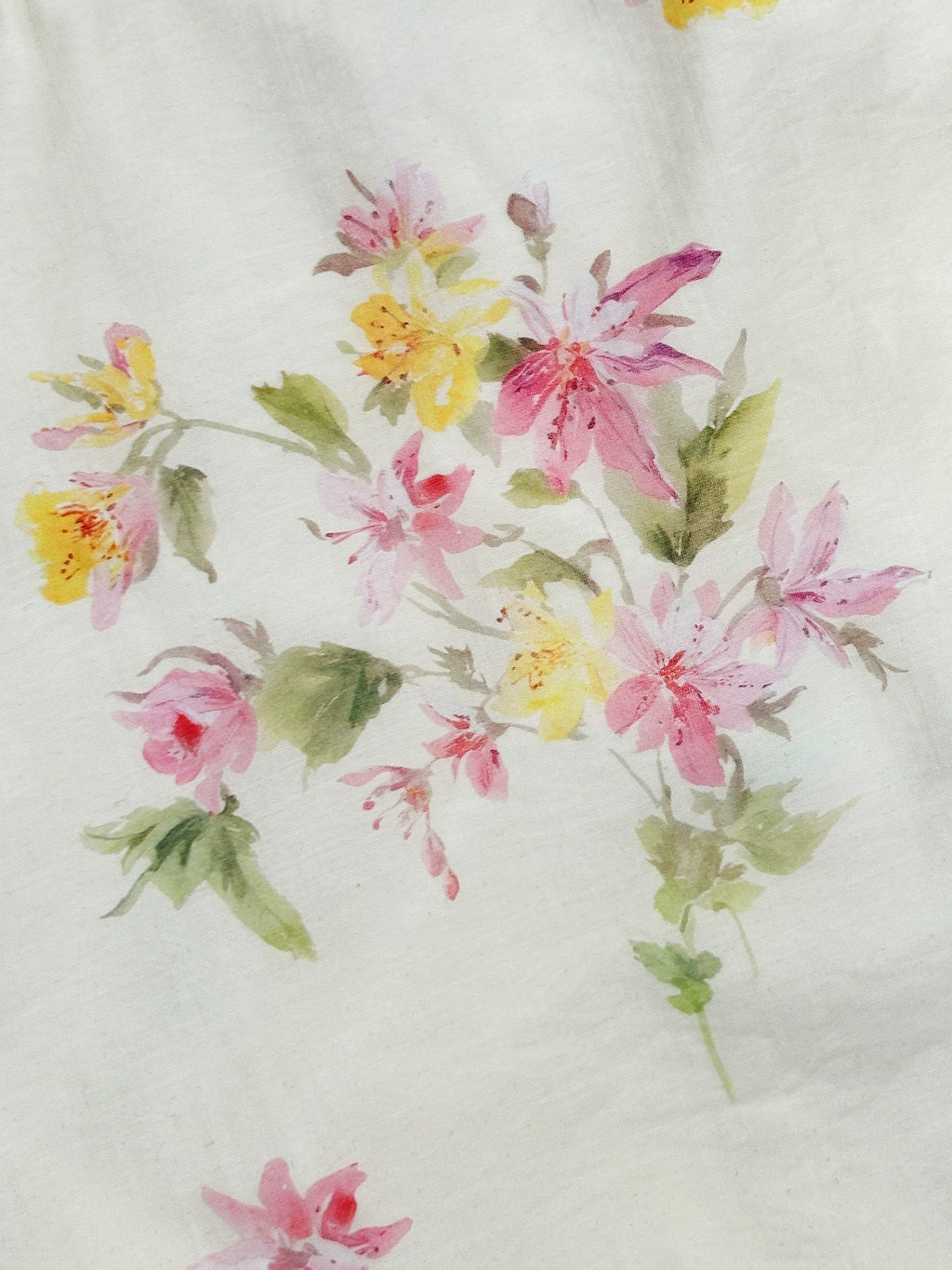 Watercolour Floral Ruffle Camisole In Baby Blue Or Ivory