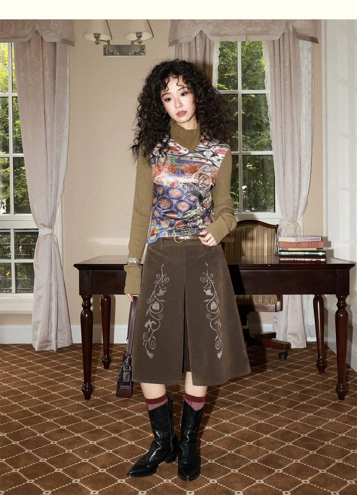 化学少女 | CASHMERE KNIT LONG SLEEVE TOP【ID:TN00162】