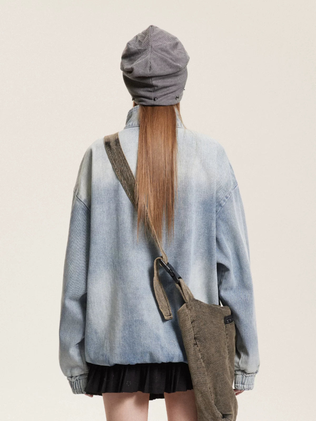 VINTAGE APPLIQUED DENIM SWEATER