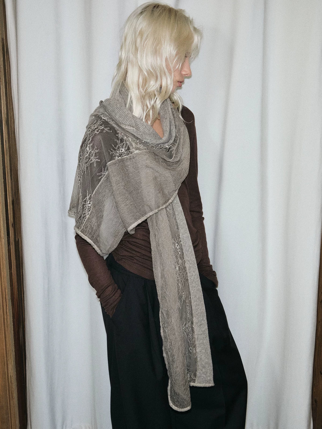 TRIA SELECT | FLORAL LACE SCARF SHAWL【ID:TN00131】