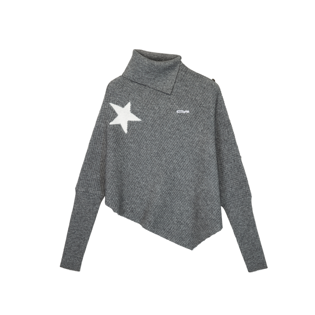 THELIGHT | NICHE HIGH COLLAR CAPE SWEATER【ID:TN00096】