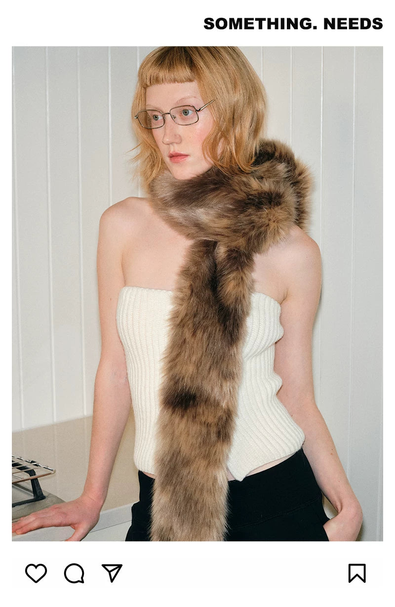 TRIA SELECT | CHIC PLUSH SCARF FOR WINTER【ID:TN00130】