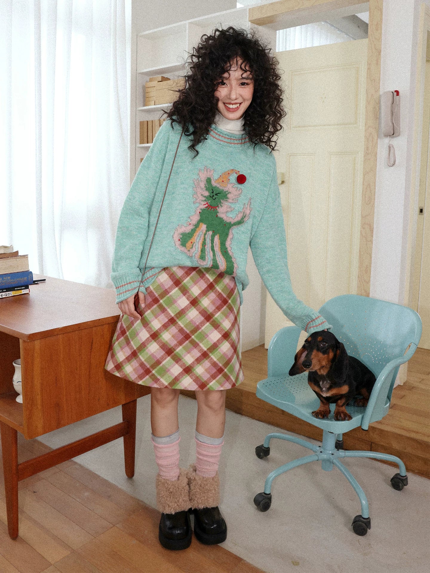 化学少女 | PLAID A-LINE SKIRT【ID:TN00157】