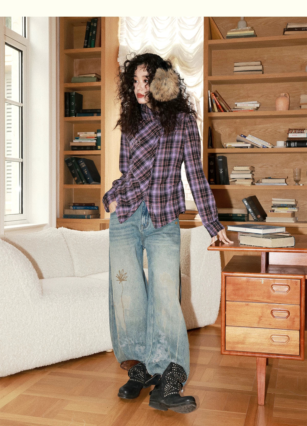 化学少女 | PLAID LONG SLEEVE SHIRT【ID:TN00161】