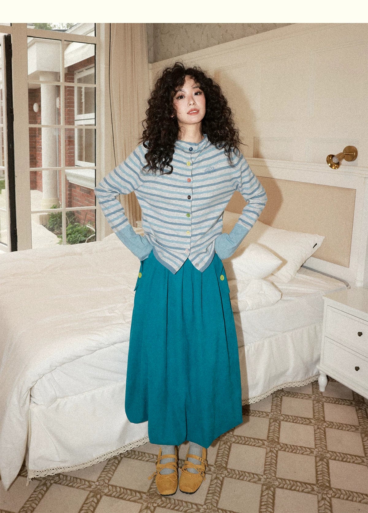 化学少女 | STRIPED CARDIGAN WITH SWEATER【ID:TN00154】