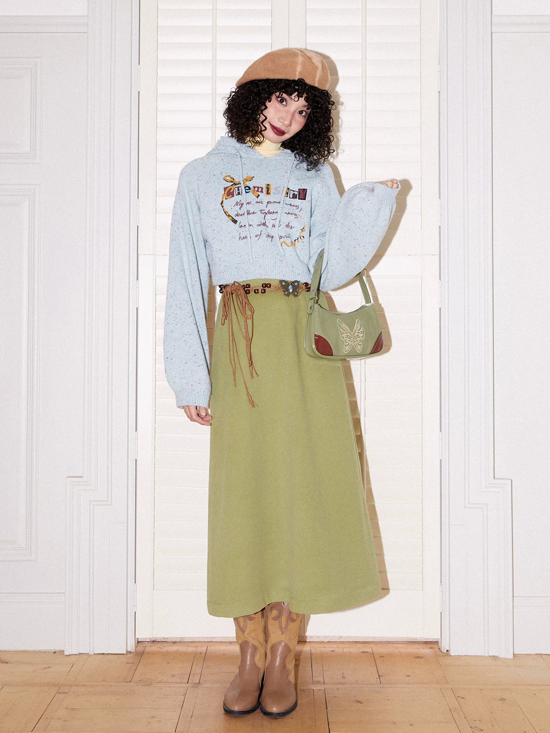 化学少女 | TWEED A-LINE SKIRT【ID:TN00164】